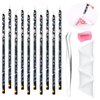 BOMOQING 10 Pencil for Rhinestones Pick up,Wax Rhinestone Picker Tool Pencil Nail Dotting Applicator White Bead Sorting Tray Triangular Plate 1 Pencil Sharpener, 1 Tweezers for Nail Art DIY