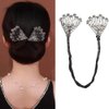 1PC Rhinestone Elegant Lazy Hair Bun Maker French Hairstyle Magic Donut Hair Bun Maker Twist Bun Hair Styling Accessories Lazy Hair Curler Bun Tool for Women Girls, Black