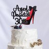 30 Aged To Perfection 30th Birthday Cake Topper - Happy 30 Birthday Glitter Red Heel Cake Topper - 30th Cake Topper for Women Birthday Party Decoration