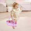 Baby Doll Cradle Bassinet Portable Doll Carrier Carry Bag Doll Bed,Baby Doll Accessories Playset,with Doll Clothes Soft Pillow Quilt Blanket Bear,for 8-9-10-11-12 Inch Smaller Alive Baby Doll