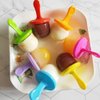 Mini Silicone Popsicle Mold, 7-cavity DIY Ice Pop Mold with Colorful Plastic Sticks, Popsicle Makers for Egg Bites, Lollipop and Ice Cream Mould, Baby Food Storage Container, Non-Stick Ice Cube Trays