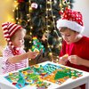 B1ykin Christmas Make a Face Sticker Sheets - Make Your Own Christmas Stickers Games, Winter Christmas Party Game Stickers Art Craft for Girls Boys Kids Birthday Party Favor Supplies (Christmas Tree)
