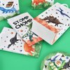 WERNNSAI Watercolor Dinosaur Party Bags - 16 Pack Dinosaur Party Favor Bags for Boys Kids Dino Theme Party Supplies Candy Treat Goodies Gift Bags with Handle
