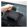 Car Seat Side Pocket Organizer, PU Leather Mini Storage Bag for Auto Door Window Console, Pen Phone Holder Tray Pouch Vehicle Seat Gap Filler for Organize Document, Registration, Notepad (Black)