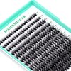 Bodermincer Black/Colored Cluster Lashes 240pcs 20D/40D DIY Eyelash Extension D Curl Long Individual Lashes Mixed Tray Faux Mink Lash Clusters Extensions 8-22mm (40D 8-10-12-14-16mm MIX)