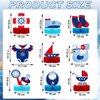 9 Pcs Nautical Baby Shower Decorations Nautical Baby Boy Honeycomb Centerpiece Ahoy It's a Boy Baby Shower Party Supplies Gender Reveal Party for Newborn Baby Boy Party Decorations