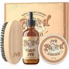 Beard Grooming Kit for Men, Beard Care Kit Includes Beard Oil and Balm,100% Boar Men's Beard Brush Vegan Just for Men Mustache and Beard, Perfect Gifts for Him Man Dad Boyfriend