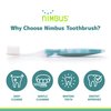 Nimbus Extra Soft Toothbrushes (Compact Head), Periodontist Design Tapered Bristles for Sensitive Teeth and Receding Gums, Individually Wrapped Plaque Remover Travel Toothbrush (10 Pack, Colors Vary)