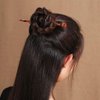 6 Pieces Wood Hair Sticks Japanese Hair Chopsticks for Hair Pins for Women Long Handmade Craft 13cm