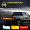 Nilight TR-04 Truck Tailgate Bar 60" Triple Row 504 LED Strip with Red Brake White Reverse Sequential Amber Turning Signals Strobe Lights，2 Years Warranty