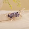 Sither Flower Hair Clip for Wedding Purple Hair Comb for Women Hair Accessories for Bride Hair Clip Headpiece for Wedding Party Prom Gift