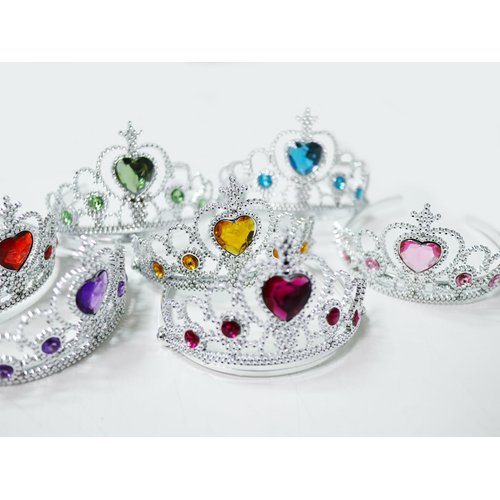 S & E TEACHER'S EDITION 16 Pcs Tiaras Crown Set, Princess Dress Up Costume Birthday Party Favors Accessories Kid Birthday