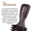 Altesse 1318P Boar Bristle Hair Brush for Men Beard and Mustache Beard Grooming Kit Dark Beechwood Hard Wave Brush for Men with 8 Rows of 100% Firm Natural Bristle Hair Brush Club Handmade in France