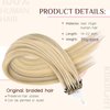 KiiKiiGirl Virgin Microlink Hair Extensions - Human Hair,14inch Micro link Hair Extensions Human Hair Micro Beads Hair Extensions Human Hair Blonde Highlight Golden Blonde 30G/Pack