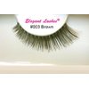 Elegant Lashes #003 Brown - Professional 100% Natural Human Hair False Eyelashes (1 Pair)
