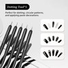Tipsketch Nail Art Liner Brushes 5Pcs Dotting Pen Tools Nail Art Brushes Thin Liner Set(4/8/12/15/20 mm) for Long Lines, Thin Details Gel Polish Nail Paintings Double-End Nail Art Tools