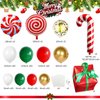 139PCS Christmas Balloon Garland Kit, Red Dark Green White and Metallic Gold Xmas Balloon Arch Set with Candy Cane Gift Box Foil Balloons for New Year Decor Holiday Birthday Party Decorations Supplies