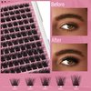 Mayhug Lash Clusters 144 Pcs, DIY 3D Cluster Eyelash Extensions, Natural Mink Eye Lash Clusters with Super Thin Band, Fluffy Lash Cluster Reusable Lash Extensions (Dramatic)
