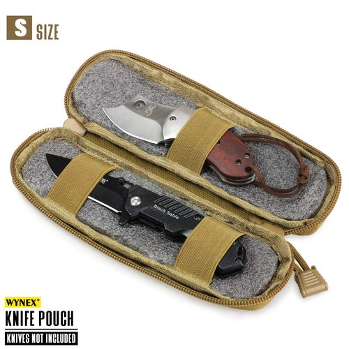 WYNEX Tactical Knife Sheath Bag, Molle Flashlight Holster Pouch Utility Tool Pouches Case Single Pistol Holder Cartridge Clip Outdoor Multi-Tool Nylon Pouch