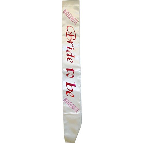 Bachelorette Party Favors Bride to Be Non Flashing Sash, White
