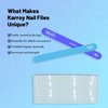 Karroy Nail File and Buffer for Natural Nails Dual Sided 2 Steps Shorten and Shape Nail Tools 20pcs 240/320 Grit
