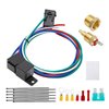 40 AMP Electric Radiator Fan Relay Kit 185 On 165 Off Electric Fan Wiring Kit with Temperature Sensor Switch Electric Cooling Fan Thermostat Kit Thermostat Radiator Fan Thermostat Switch for Fan