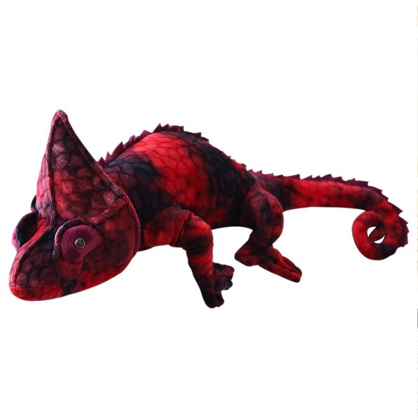 Tiny Heart Chameleon Plush Toy, Super Soft Cute Realistic Chameleon Lizard Plush Stuffed Doll Funny Decor Fun Kids Gift Plush Pillow for All Occasions and Ages (red)