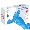 squish Disposable Gloves, 100Pcs Blue Vinyl Blend Exam Gloves Non Sterile, Powder Free, Latex Free - Cleaning Supplies, Kitchen and Food Safe(Pack of 100) (Blue Medium)