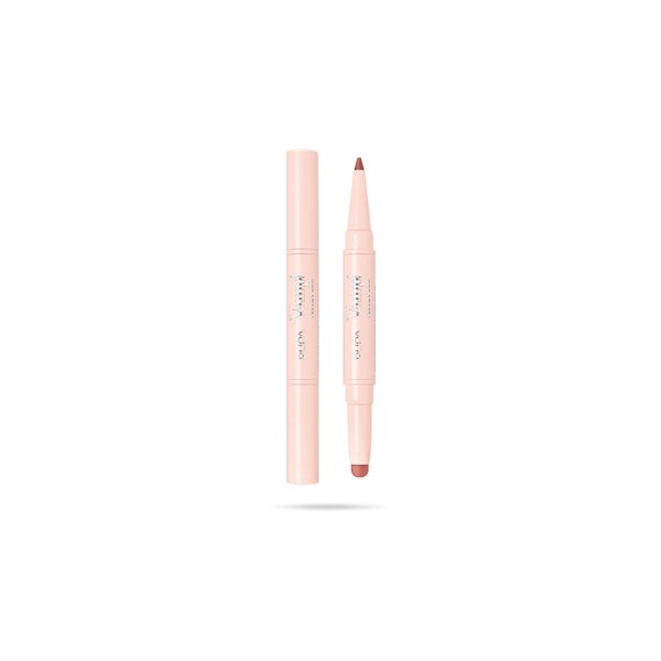 Pupa Milano Vamp! Creamy Duo, 007 Peach Nude, 1 Pc - 2 in 1 Lipstick and Lip Pencil - Long Lasting - Lightweight - No-Transfer - Smooth Texture - Highly Pigmented