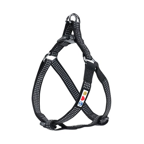 Pawtitas Extra Small Dog Harness Black Dog Harness Step in from a Senior Dog to a Puppy Harness Adjustable Reflective Dog Harness XS Reflective Dog Vest