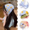 4 PCS Crochet Bandanas Headbands Cute Flowers Hairbands Pink Knitted Headscarf Green Daisy Head Scarf Foral Headwrap for Thin Thick Hair Curly Bcak Head Kerchief for Women Girls Hair Accessories
