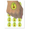 Yummy Avocado Kawaii Temporary Tattoo Water Resistant Fake Body Art Set Collection - 15 2" Tattoos (1 Sheet)