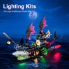 DALDED LED Lighting Kit for Lego DREAMZzz Nightmare Shark Ship 71469, LED Light Compatible with Lego 71469 Building Block Models (Remote Control Version)
