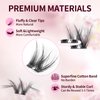 Cluster Lashes Wispy Individual Lash Extensions D Curl Natural Lash Clusters 10-14MM 96 Pcs DIY Eyelash Extension Reusable Eyelash Clusters at Home by MLEN DIARY