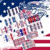 TailaiMei 12 Sheets 4th of July Nail Wraps Stickers, Patriotic Nail Polish Strips Self-Adhesive Full Wraps with 2 pcs Nail Files for Independence Day American Flag DIY Nail Art Design