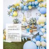 Soonlyn Blue Party Latex Balloons 130 Pcs Baby Blue and Yellow Balloons Garland Arch Kit for Baby Shower Boy Birthday Decorations 18 In 10 In 5 In
