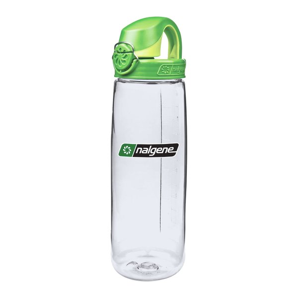 Nalgene On the Fly BPA-Free Water Bottle, Clear w Green, 24 oz