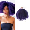 Dmovinse 12Inch Marley Hair Braiding Hair 5Packs Ombre Short Springy Afro Kinky Twist for Soft Locs Pre Fluffed Crochet Braids Synthetic Crochet Hair Extensions(Mixed Purple#)