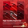 modelones Gel Nail Polish Set - 6 Red Colors Gel Polish Glitter Red Gel Polish Burgundy Red Sparkle Bloody Red Christmas Nail Polish Gel Manicure DIY Salon Nail Art Gifts