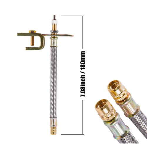 TcJ-Chen 2pcs Stainless Steel 7"/180mm Tyre Tire Valve Stem Extension Adaptors Car Truck Trailer RV Trailer Vehicle