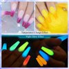 MIZHSE Mood Temperature Color Changing Nail Polish Set, Glow in the Dark Gel Nail Polish Black Pink Green Blue Yellow Orange 8 Colors Soak Off Gel Polish for Nail Art Manicure DIY at Home