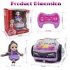 QUN XING Remote Control CAR for Girls 2.4G Lights up Music Spinning Gear Toys with Doll rc Cars for 4,5,6 Year Old Girls Kids, Xmas Birthday Gifts Purple