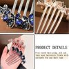 3 PCS Butterfly Rhinestones Hair Combs 5 Teeth Hair Side Combs Crystal Vintage Headpieces Hair Tools Pins Hair Clips Accessories Bride Headdress for Women Girls Wedding Daily Party Present