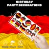 103 PCS German Germany Soccer Temporary Tattoos Birthday Party Decorations Favors Supplies Decor Germany Small Flag Pennant Stickers For Boys Girls Gift School Prizes Rewards