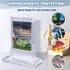 4ct Magnetic Card Holders for Trading Cards, 35pt Acrylic Baseball Card Holders with 4 Card Stands Card Protector Hard Plastic Fit for MTG and Sport Cards (4)