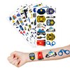 Police Officer Tattoos Temporary Theme Birthday Party Decorations Favors Supplies Decor Cute Tattoo Stickers 8 Sheets 96 PCS Gifts for Kids Girl Boy Classroom Rewards Prizes Carnival Christmas