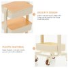 LUOZZY 2 PCS 1:12 Dollhouse Mini Shopping Cart 3 Tier Miniature Rolling Cart Storage Display Shelf with Wheels Dollhouse Furniture Accessory