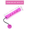 meigick Perm Rods Set for Natural Hair, 40Pcs Plastic Cold Wave Rods, Heatless Perming Rods Hair Curler for Women, DIY Hairdressing Tools, Purple, 0.75 Inch