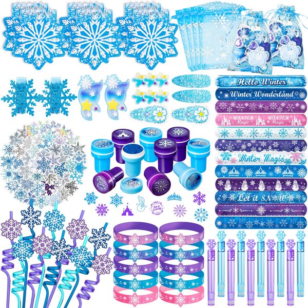 DMIGHT 130 Pcs Frozen Party Favors Birthday Supplies for Girls Kids, Gift Bags Frozen Filler Goodie Bag Stuffers Frozen Birthday Party Supplies