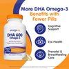 OmegaVia DHA 600 mg - Ultra Pure Omega-3 DHA Supplements for Brain & Eyes, Pregnancy & Prenatal DHA Vitamins for Women, Burpless Fish Oil Omega 3 Supplement, IFOS 5-Star Certified - 120 Softgels